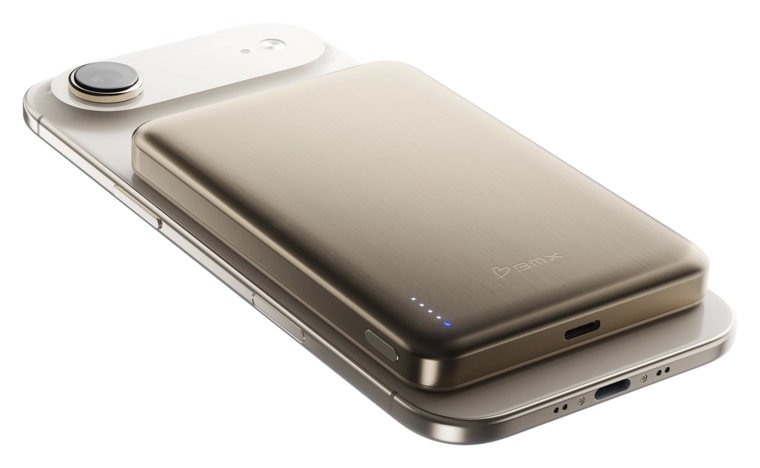 BMX SolidSafe Air MagSafe Qi2.2 Powerbank 10000 mAh 25 watt goud