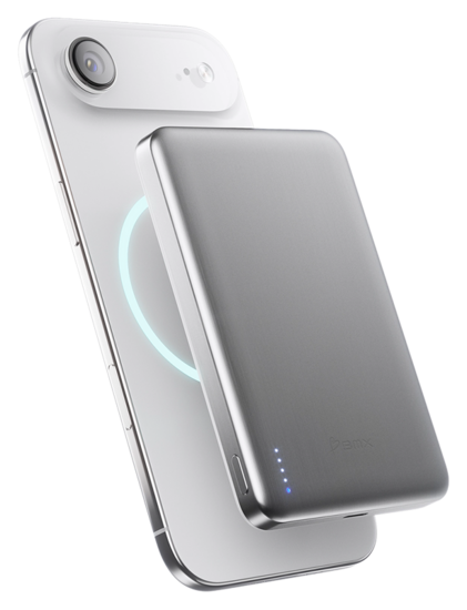 BMX SolidSafe Air MagSafe Qi2.2 Powerbank 10000 mAh 25 watt zilver