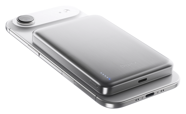BMX SolidSafe Air MagSafe Qi2.2 Powerbank 10000 mAh 25 watt zilver