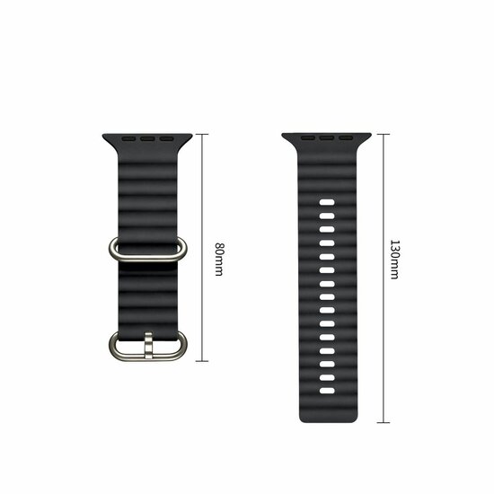 TechProtection Oceaan Apple Watch Ultra 49 / 46 / 45 / 44 mm bandje grijs