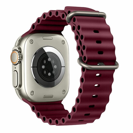 TechProtection Ocean Silikon Apple Watch Ultra Armband 49 / 46 / 45 / 44 mm burgundy rot