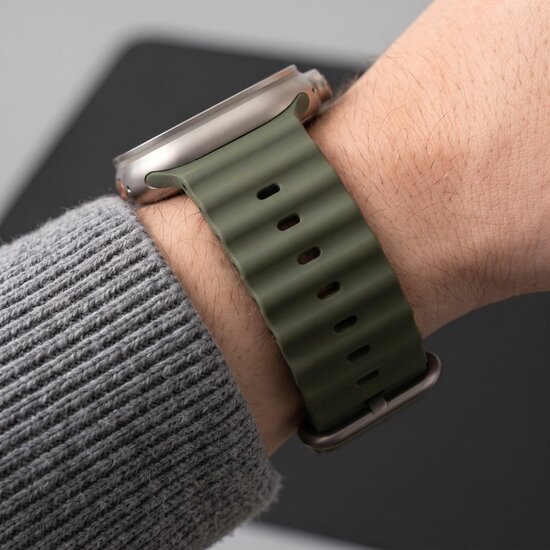 TechProtection Oceaan Apple Watch Ultra 49 / 46 / 45 / 44 mm bandje groen