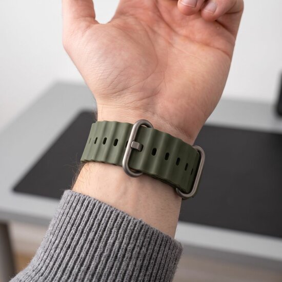 TechProtection Oceaan Apple Watch Ultra 49 / 46 / 45 / 44 mm bandje groen
