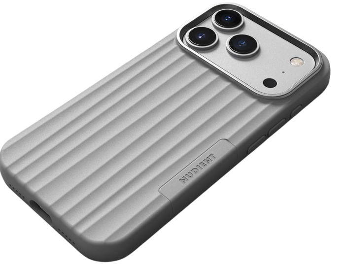 NUDIENT Bold MagSafe iPhone 18 Pro hoesje grijs