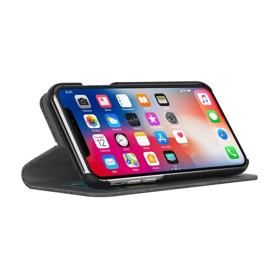 Incipio Esquire Folio iPhone X hoesje Grijs
