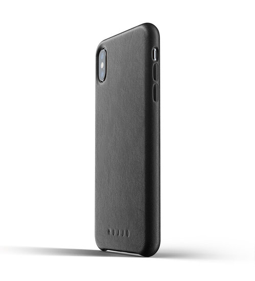 Mujjo Leather iPhone XS Plus hoesje Zwart