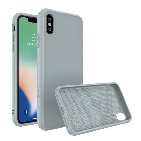 RhinoShield SolidSuit iPhone XS Max hoesje Classic Grijs