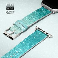LAUT Sparkle Leather Apple Watch 40 mm bandje Mint