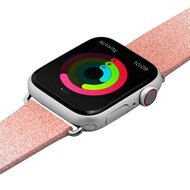 LAUT Sparkle Leather Apple Watch 40 mm bandje Roze