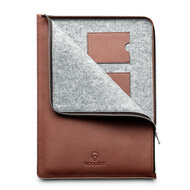 Woolnut Leather Folio MacBook Pro 16 inch hoesje Cognac