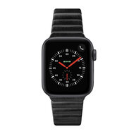 LAUT Links roestvrijstalen Apple Watch 44 mm schakelband Zwart