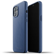 Mujjo Leather case iPhone 12 Pro Max hoesje Blauw