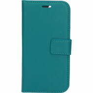 Mobiparts Saffiano Wallet iPhone 12 Pro / iPhone 12 hoesje Turquoise