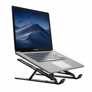 TechProtection AluStand universele opvouwbare laptop standaard Zwart