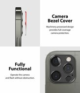 Ringke aluminum Camera iPhone 12 Pro beschermer Grijs