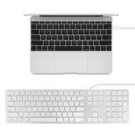 Macally MLUXKEYA bedraad aluminium toetsenbord met USB hub
