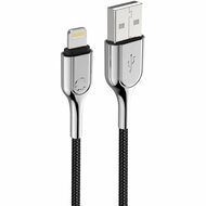 Cygnett Armoured Braided Lightning USB kabel 10 cm Zwart