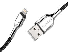 Cygnett Armoured Braided Lightning USB kabel 10 cm Zwart
