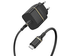 Otterbox USB-C 20 watt oplader + USB-C kabel Zwart