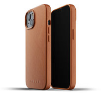 Mujjo Leather case iPhone 13 hoesje Tan