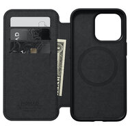 Nomad Leather MagSafe Folio iPhone 13 Pro hoesje Zwart
