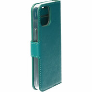 Mobiparts Saffiano Wallet iPhone 13 hoesje Groen