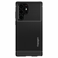 Spigen Rugged Armor Galaxy S22 Ultra hoesje Zwart