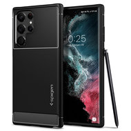 Spigen Rugged Armor Galaxy S22 Ultra hoesje Zwart