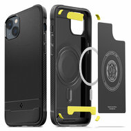 Spigen Rugged Armor MagSafe iPhone 14 hoesje zwart