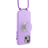 Just Elegance PopGrip iPhone 14 hoesje met draagkoord lavendel