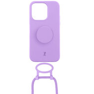 Just Elegance PopGrip iPhone 14 Pro hoesje met draagkoord lavendel