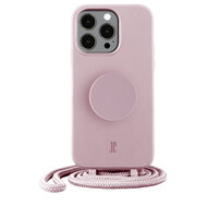 Just Elegance PopGrip iPhone 14 Pro Max hoesje met koord rose breath