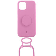 Just Elegance PopGrip iPhone 14 Plus hoesje met koord roze