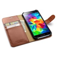 Spigen Wallet Galaxy S5 Brown
