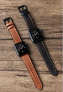 TechProtection Leather Apple Watch 49 / 45 / 44 mm bandje Bruin