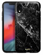 LAUT Huex Marble iPhone XR hoesje Zwart