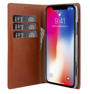 Melkco Wallet Book Klassiker iPhone XS hoesje Bruin 