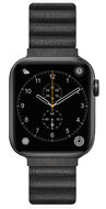 LAUT Novi Luxe leren Apple Watch 49 / 45 / 44 mm bandje zwart