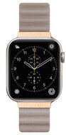 LAUT Novi Luxe leren Apple Watch 49 / 45 / 44 mm bandje beige