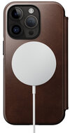 Nomad Horween MagSafe Folio iPhone 15 Pro&nbsp;hoesje bruin