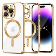 Tech Protection Shine MagSafe iPhone 15 Pro hoesje goud