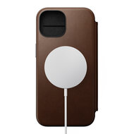 Nomad leren MagSafe Folio iPhone 15 Plus hoesje bruin