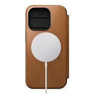 Nomad leren MagSafe Folio iPhone 15 Pro Max hoesje tan