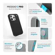 Speck Presidio 2 Pro MagSafe iPhone 15 Pro hoesje zwart