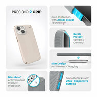 Speck Presidio 2 Grip iPhone 15 hoesje blauw