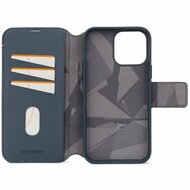 Decoded leren 2 in 1 MagSafe&nbsp;Wallet iPhone 15 Pro hoesje navy