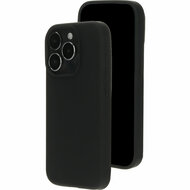Mobiparts Silicone iPhone 15 Pro hoesje zwart