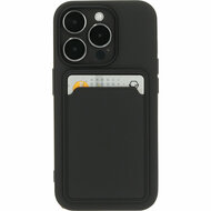 Mobiparts Classic TPU iPhone 15 Pro hoesje met kaarthouder zwart