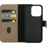 Mobiparts leren 2 in 1 Wallet iPhone 15 Pro Max hoesje taupe
