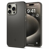 Spigen Thin Fit iPhone 15 Pro Max hoesje gun metal